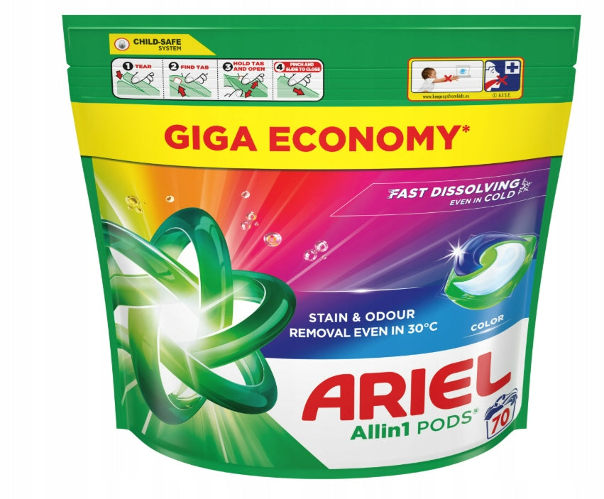 Washing capsules Ariel All in 1 Pods Color 70 pcs.
