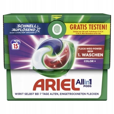 Washing capsules Ariel COLOR+ 15 washes from Germany DE