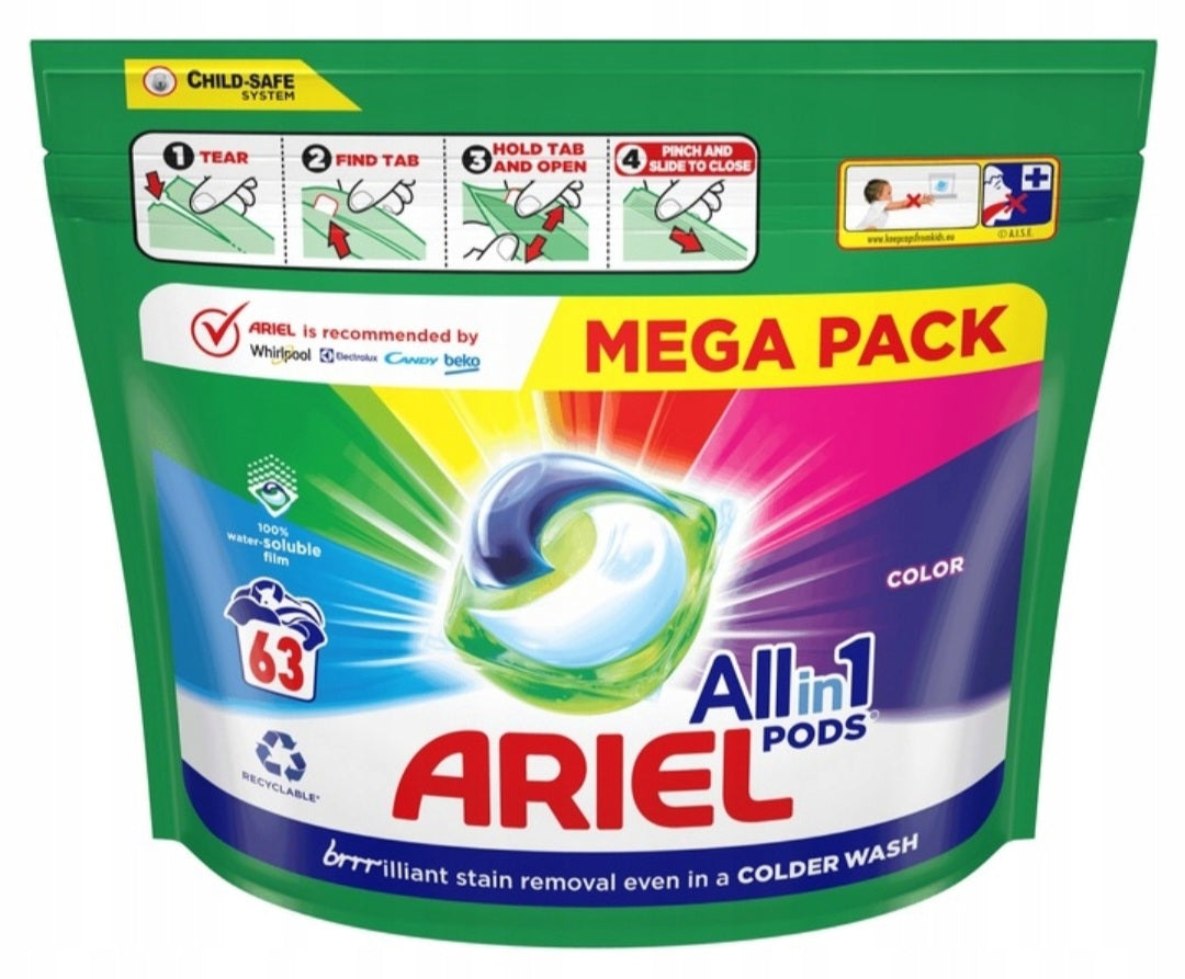 Washing capsules Ariel Color 3 w1 63 pcs new