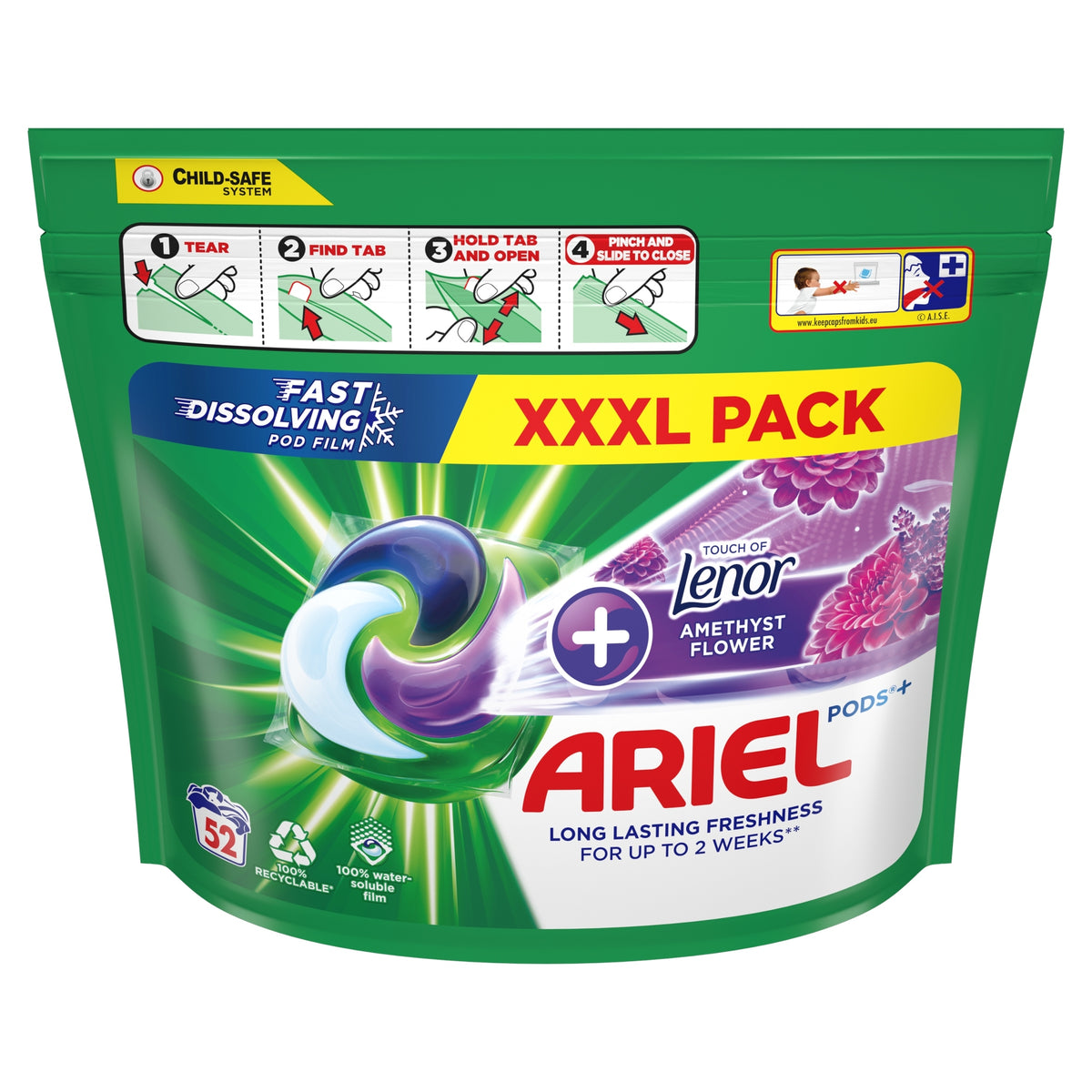 Washing capsules Ariel Lenor - 52 pcs