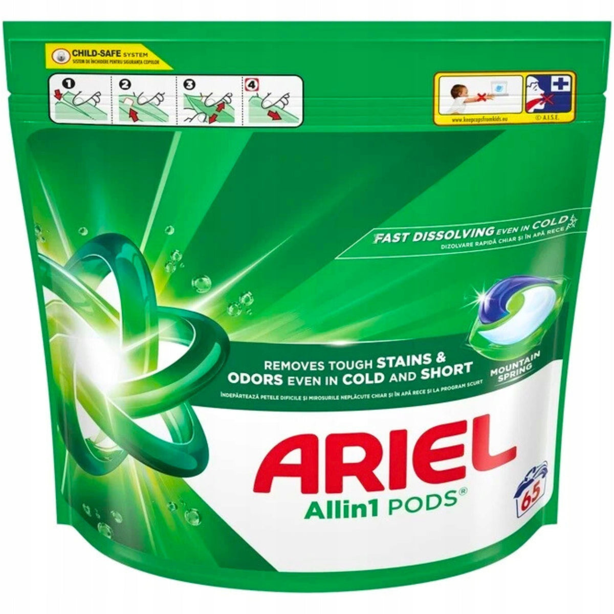 Washing capsules Ariel universal Mountain Spring 65 pcs.
