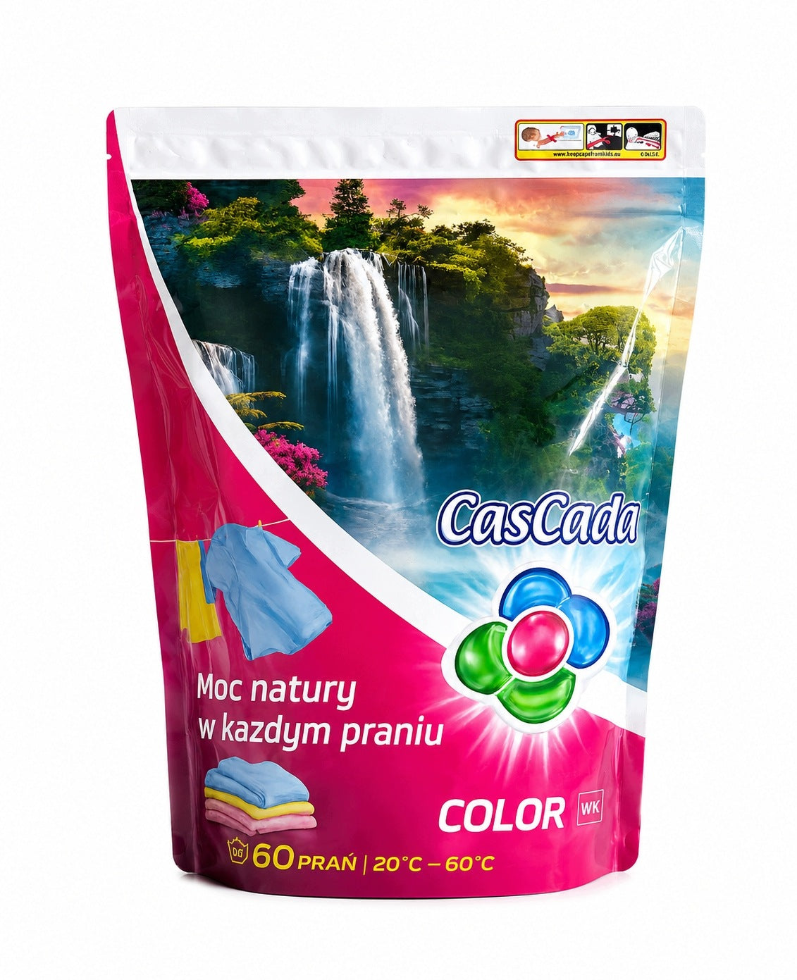 Washing capsules Cascada for coloured fabrics 60 pcs COLOR