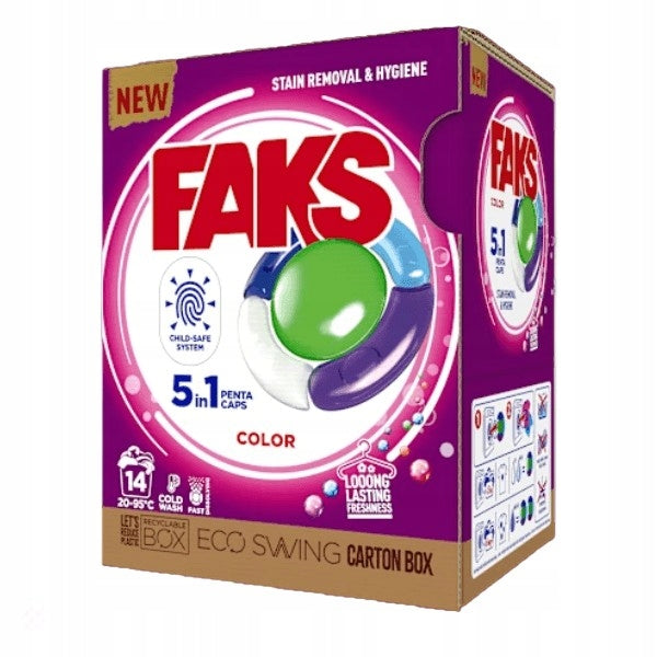 Washing capsules Color 5in1 14 x 21g Fax