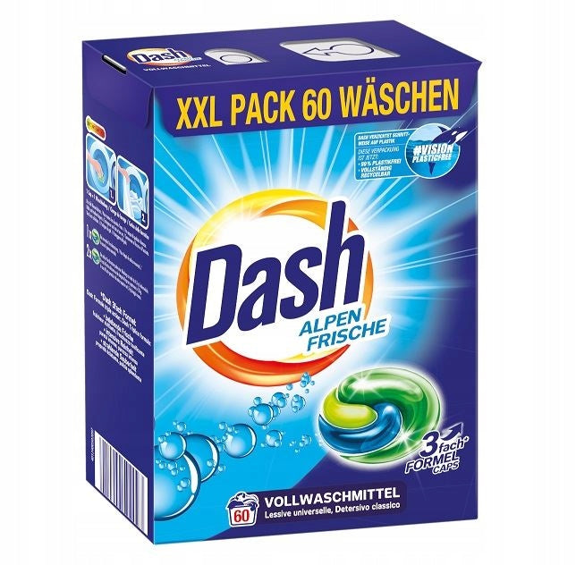 Washing capsules Dash 60 pieces German Manufacturer code Dash kapsułki do prania