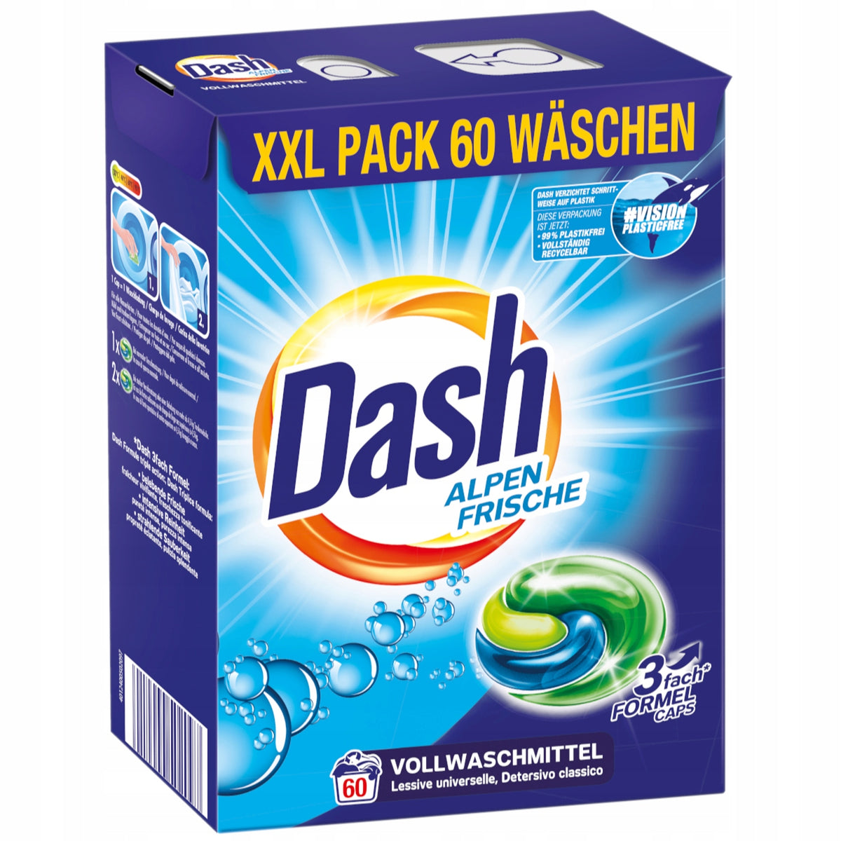 Washing capsules Dash 60 pieces German