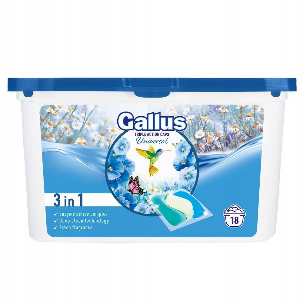 Washing capsules Gallus 3 in 1 Universal 18 pcs