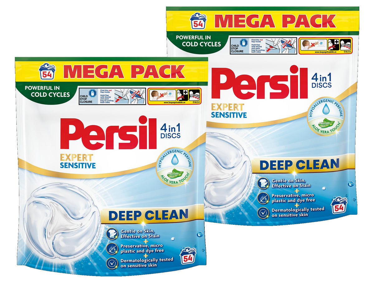 Washing capsules Persil Deep Clean Discs 4in1 Expert Sensitive 2x54 pr
