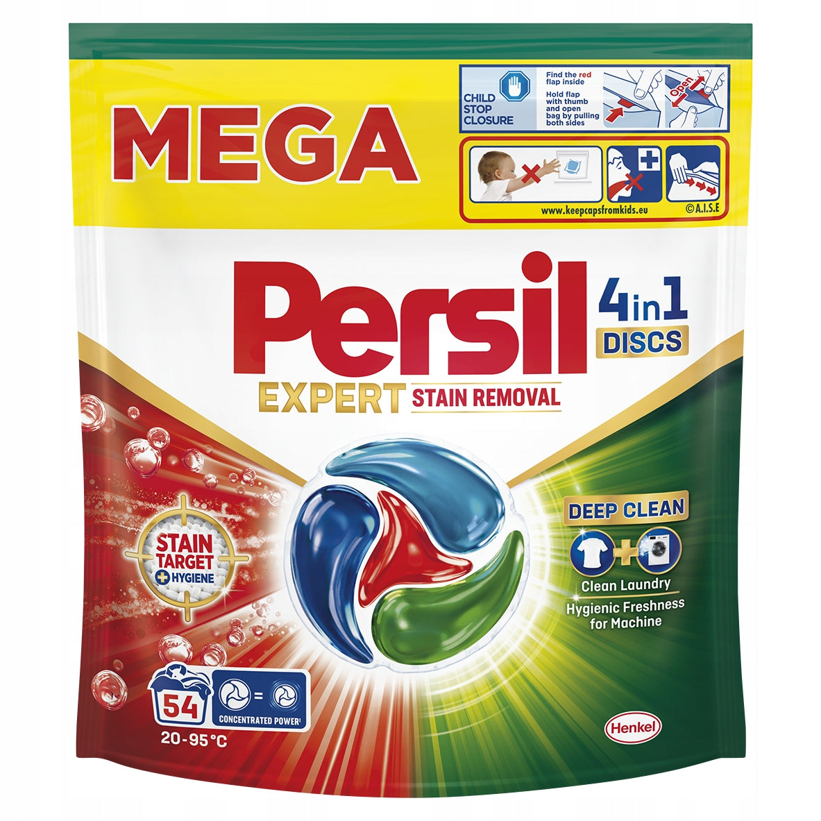 Washing capsules Persil Discs Deep Clean 4in1 Stain Removal 2x54pr Manufacturer code 9000101830859