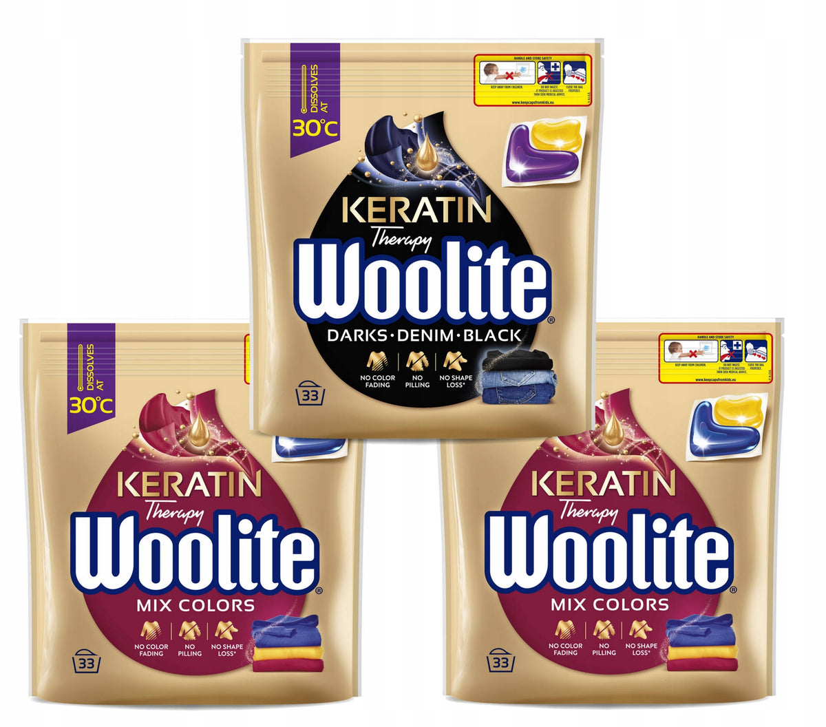 Washing capsules Woolite Colour Dark 99 pcs