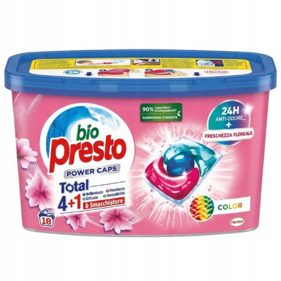 Washing capsules colour Power Caps 18washes - Bio Presto Italian