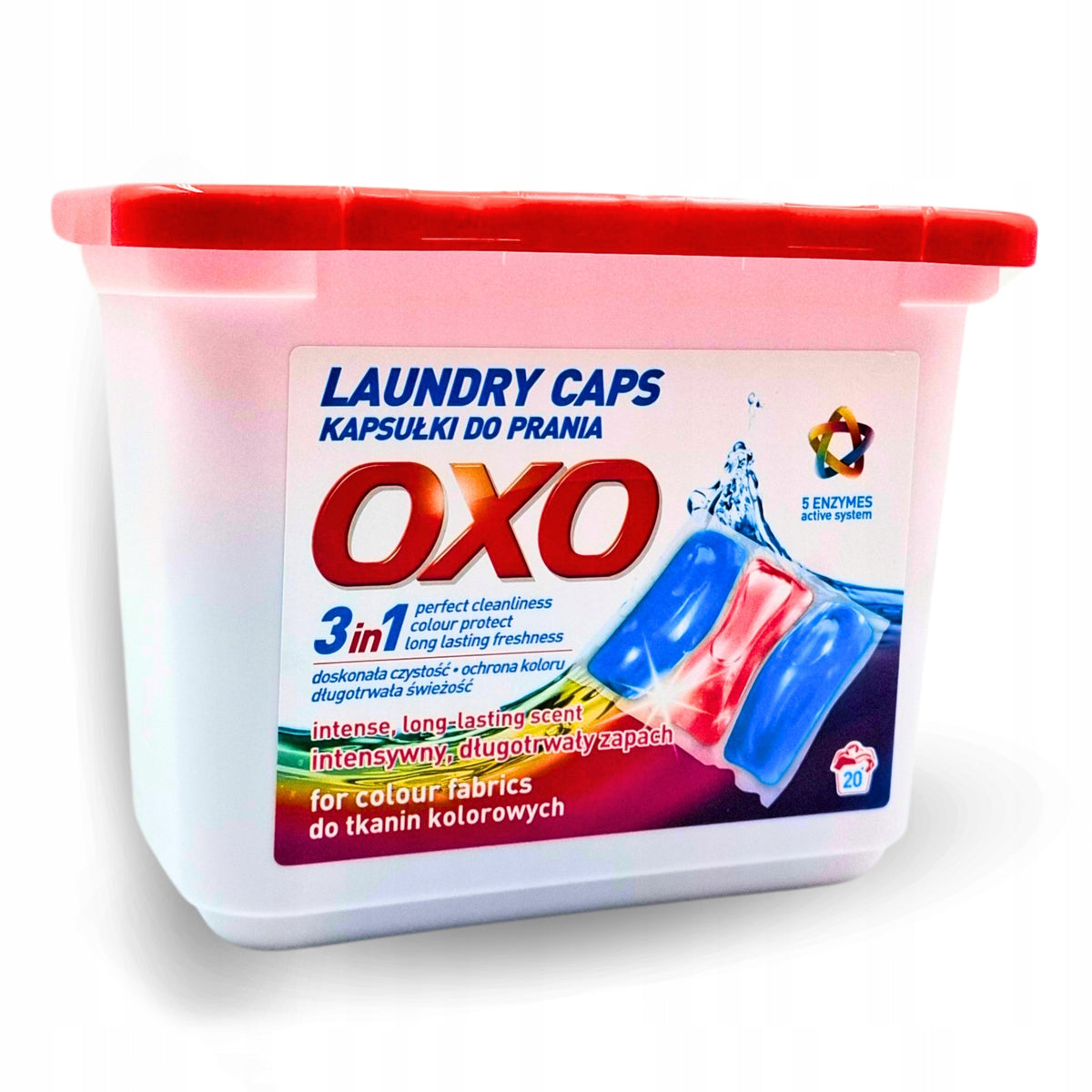 Washing capsules for coloured fabrics 20 pieces OXO Trade name other