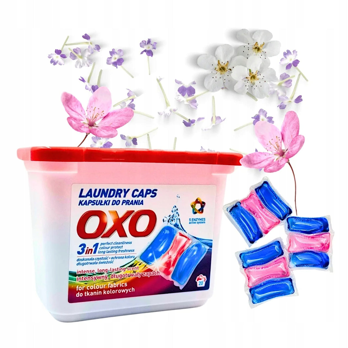 Washing capsules for coloured fabrics 20 pieces OXO