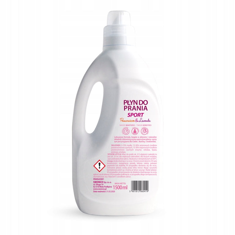 Washing liquid SPORT 1,5 L - 60 washes, Swonco Brand Swonco