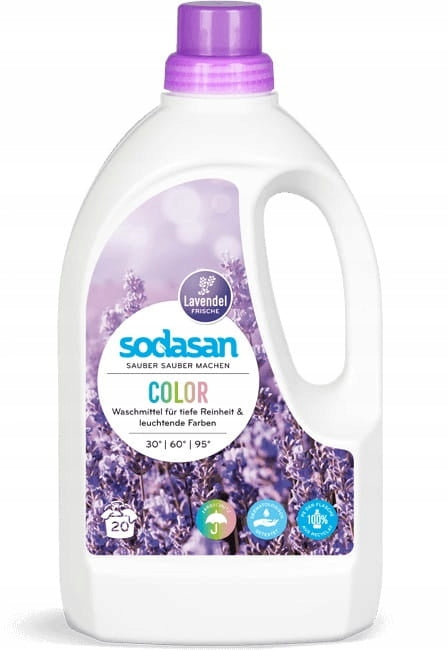 Washing liquid Sodasan Colour lavender 1,5 l