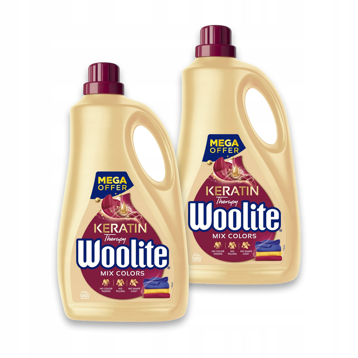 Washing liquid Woolite Keratin Therapy Color 2x3,6L