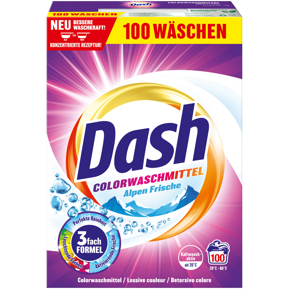 Washing powder DASH Color 100 washes 5kg