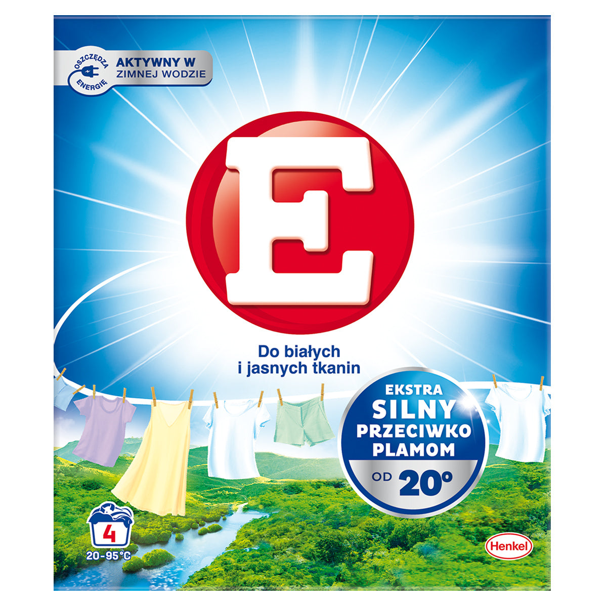 Washing powder E For white and light fabrics 0.22 kg