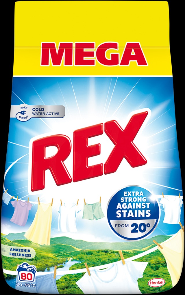 Washing powder Rex Amazonia Freshness 80 washes, 4,4 kg