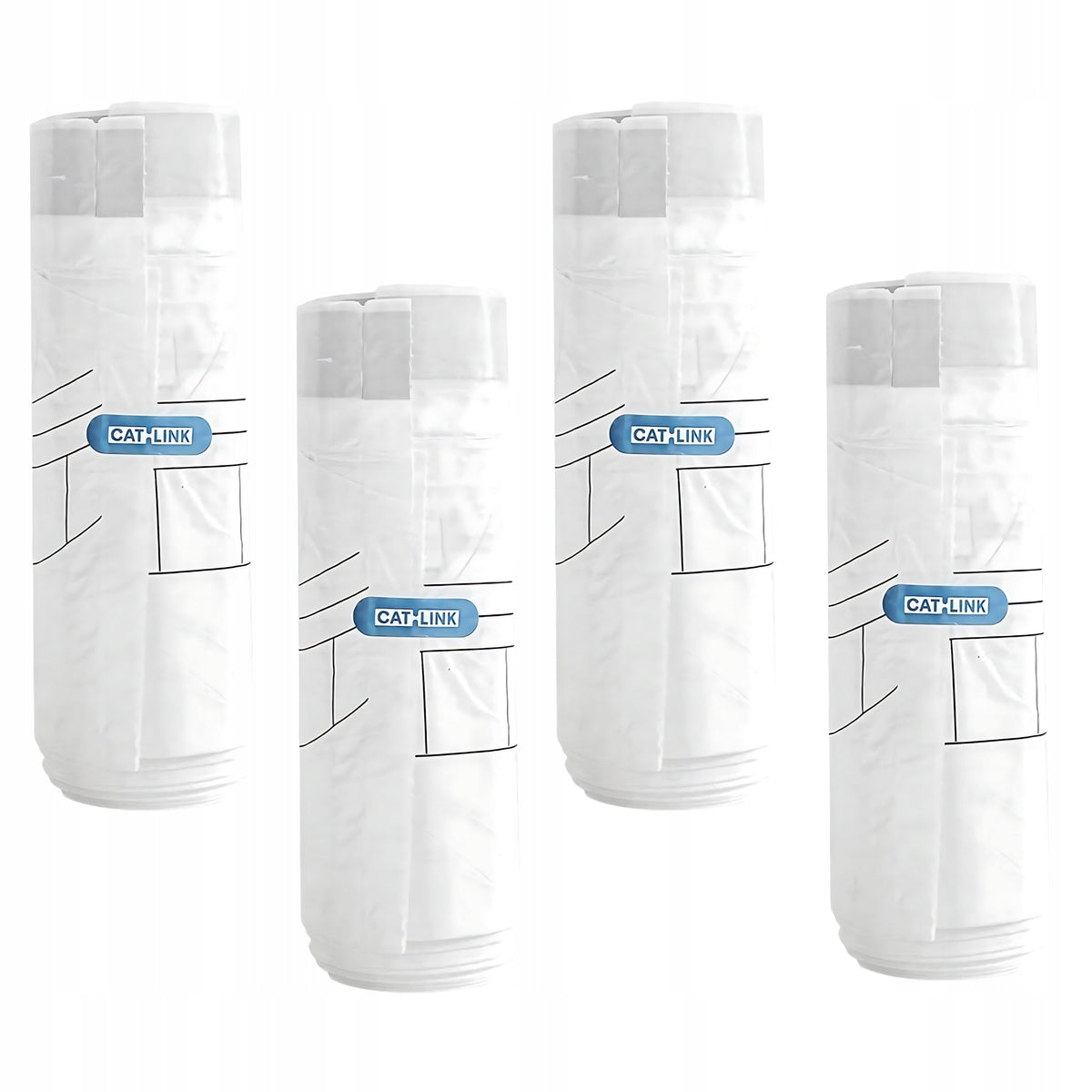 Waste Bags CATLINK For Cuvette Catlink Baymax 4 Rolls 80 Pieces Durable