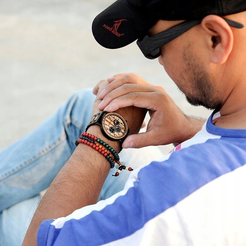 Watch Bobo Bird P09 Wooden Bracelet+Box Brand Bobo Bird