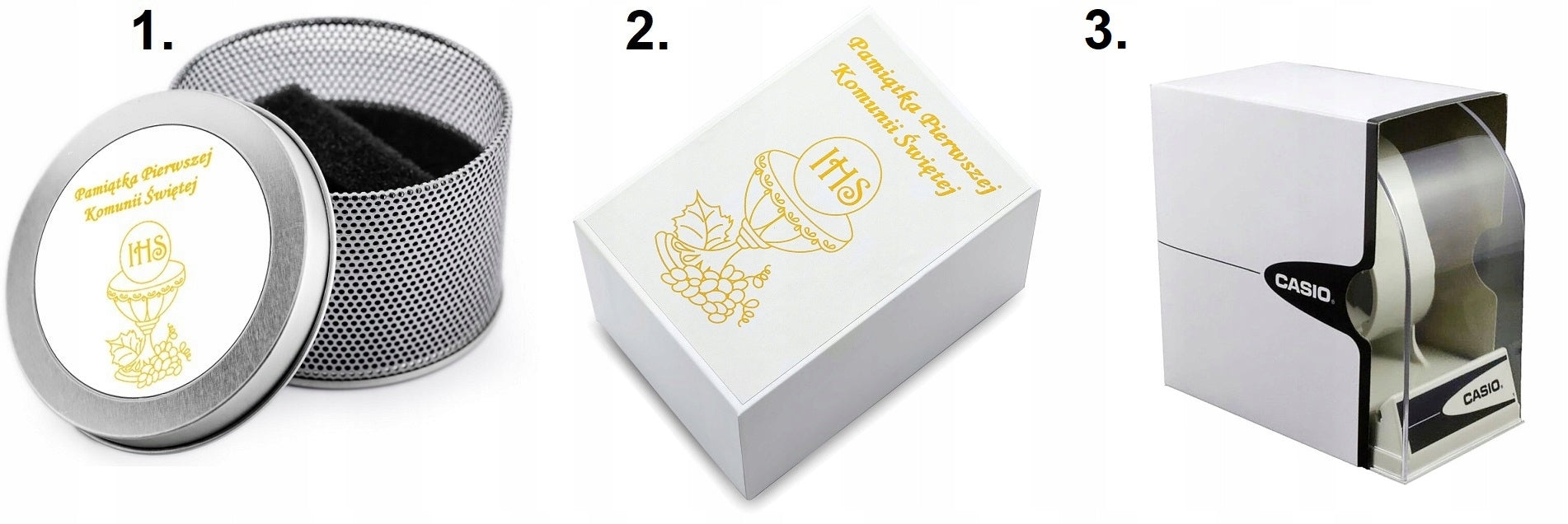 Watch CASIO for boy ON COMMUNION alarm date +BOX +BAG +ENGRAVING Brand CASIO