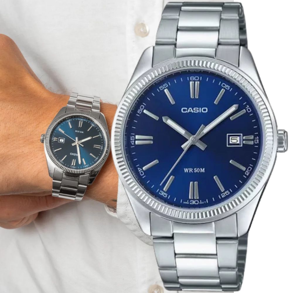Watch Casio MTP-1302PD-2AVEF silver, on bracelet