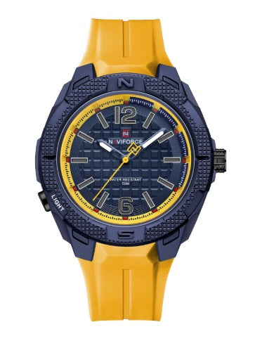 Watch Naviforce men's military sports yellow massive date strap