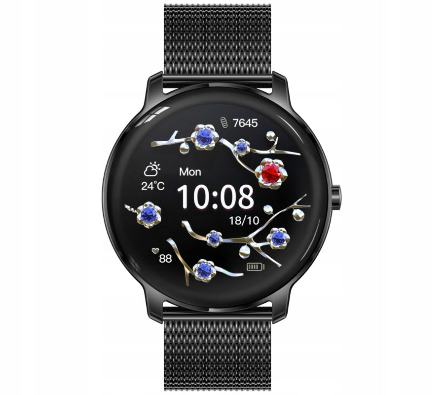 Watch SMARTWATCH RUBICON black NOTIFICATIONS PULSE PEDOMETER PRESSURE Packaging status original