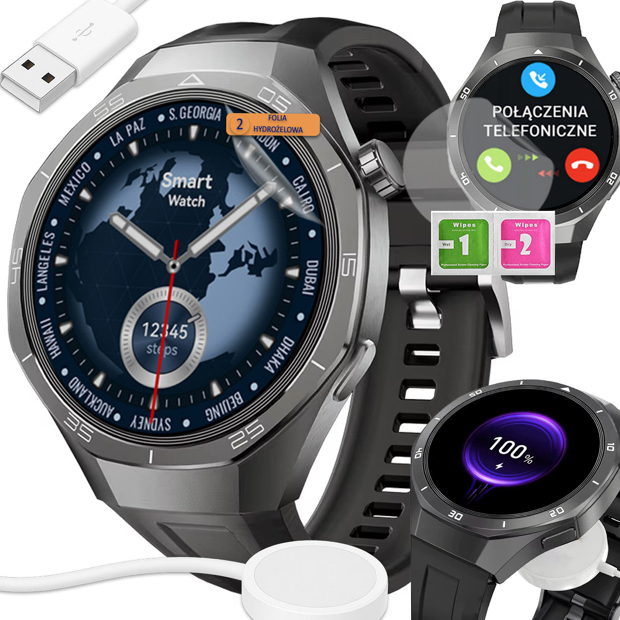 Watch Smart Talk BT Pulse Sugar Game Weather Flashlight Assistant