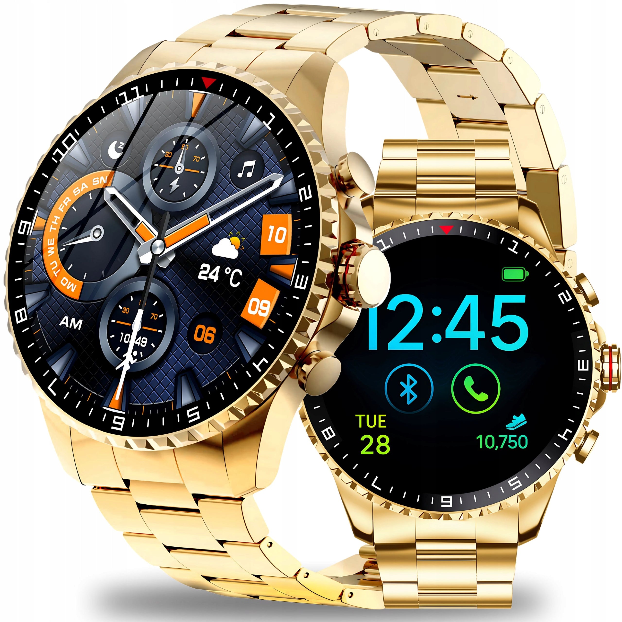Watch Smartwatch men's gold SMARTWATCH with SMS CALLS menu PL