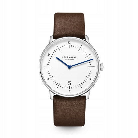 Watch Sternglas Naos white, 38 mm quartz