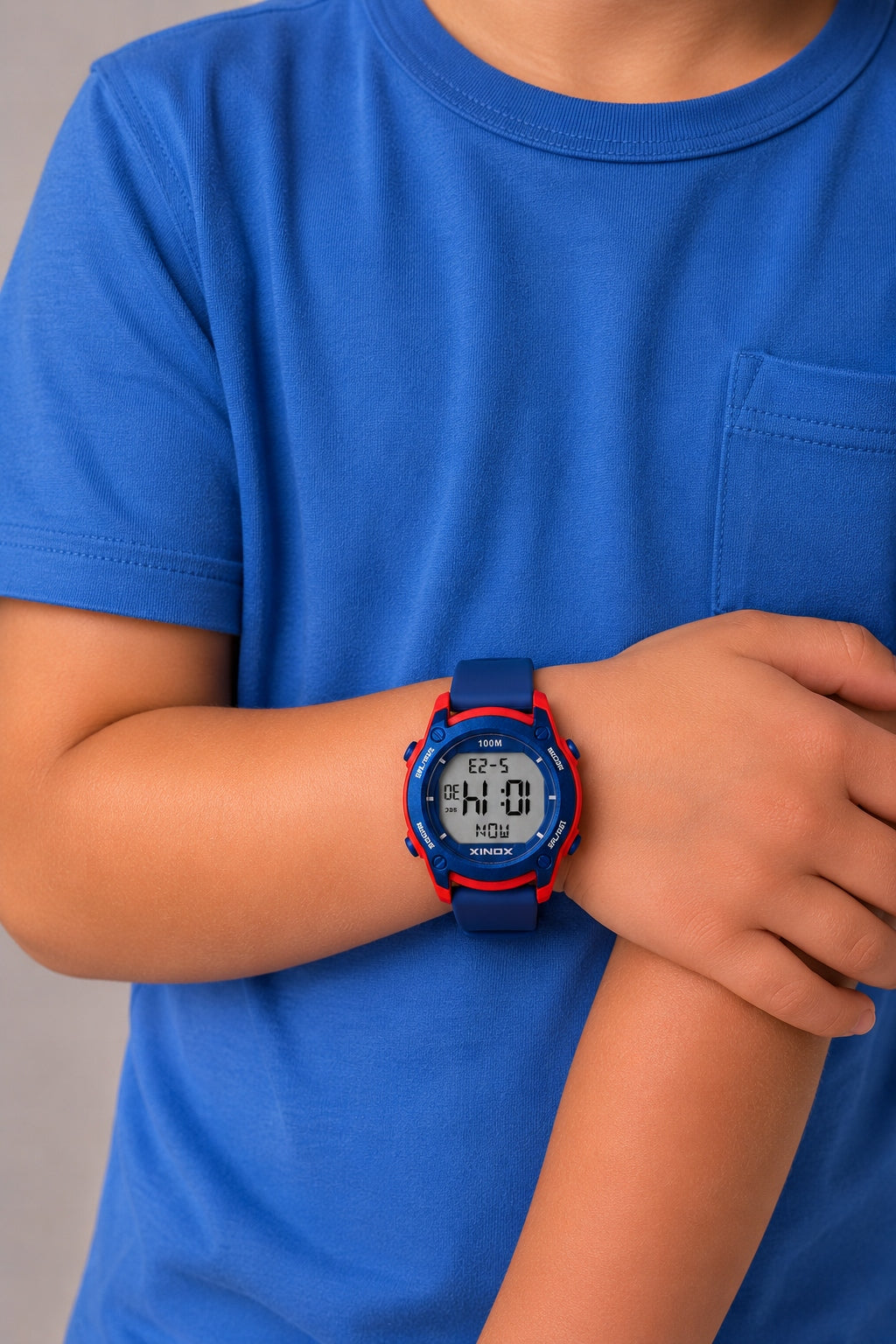 Watch XONIX children's sports WR blue red Alarm Timer BAZ 006 Brand Xonix