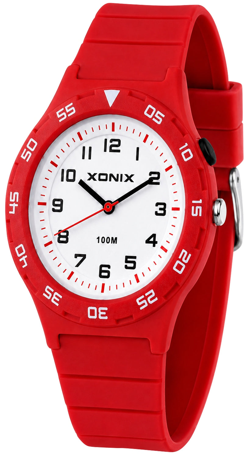 Watch XONIX red 10 ATM LED backlight Japanese movement Y121E Brand Xonix