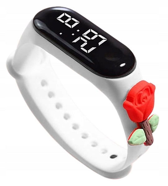 Watch el. smartwatch ROSE for children FLOWER on hand with rose