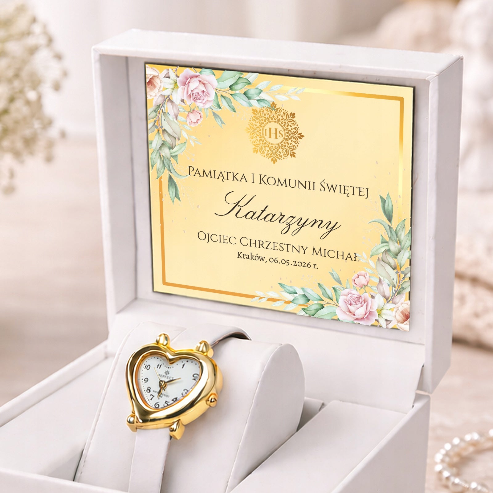 Watch for Girls for Communion Heart Box Communion Memorial Packaging status original