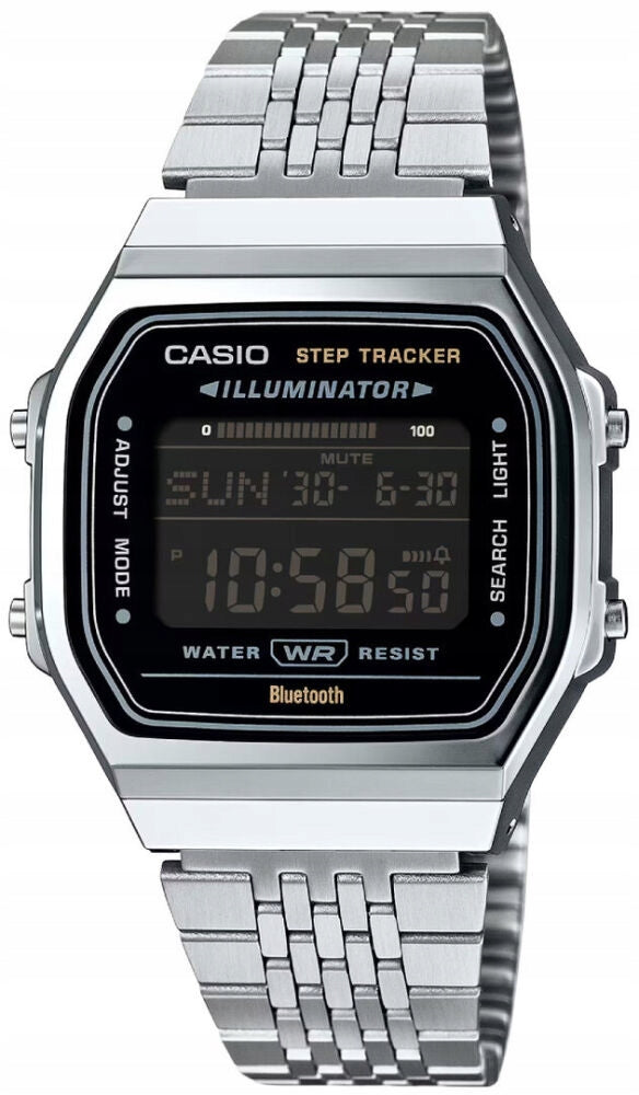 Watch silver Casio Vintage ABL-100WE-1BEF Bluetooth, pedometer