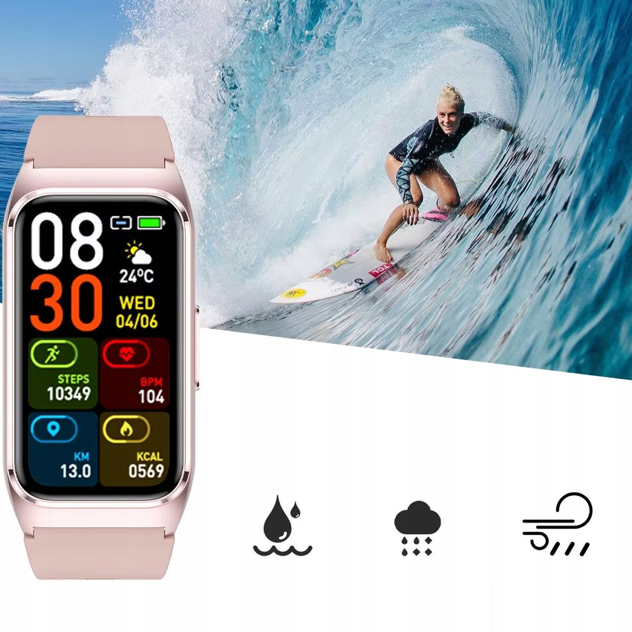 Watch with Organ Analysis - Glucose, Uric Acid, Heart Rate, Temperature, Weft Packaging status original