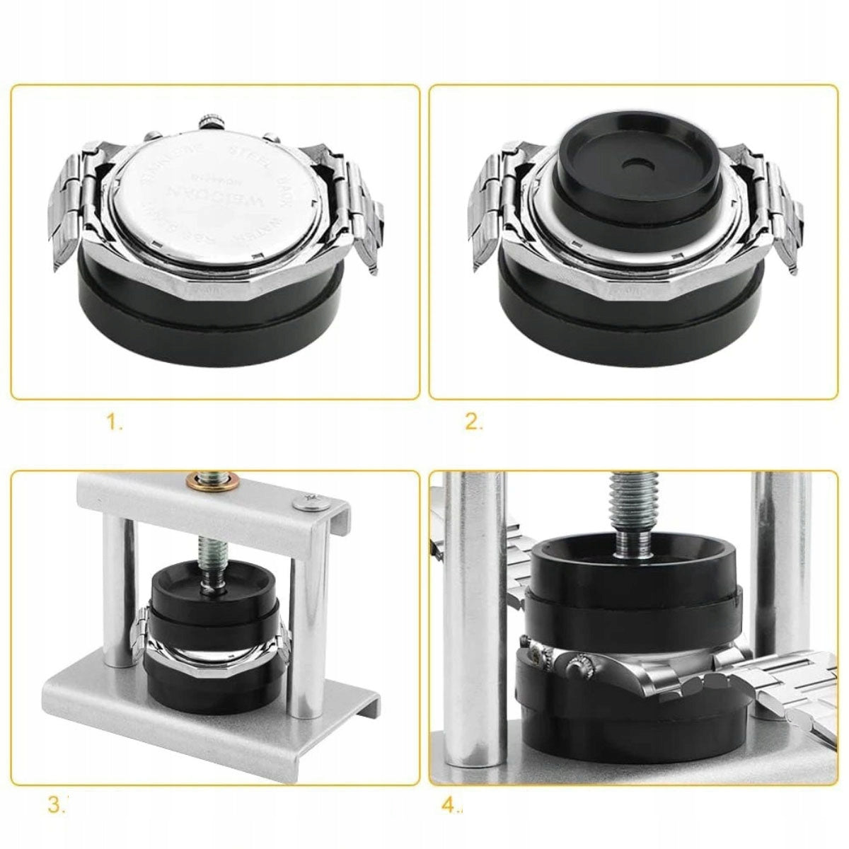 Watchmaking press for watches in 18 different molds pressure plates Brand no brand