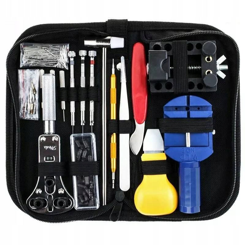 Watchmaking tools for replacing batteries, opening watch cases