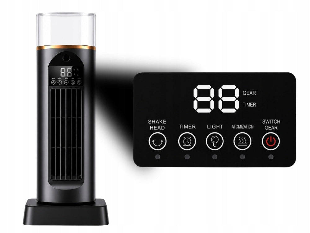 Water Air Conditioner Portable Column Floor Fan Desk Humidifier Model BYM-907S