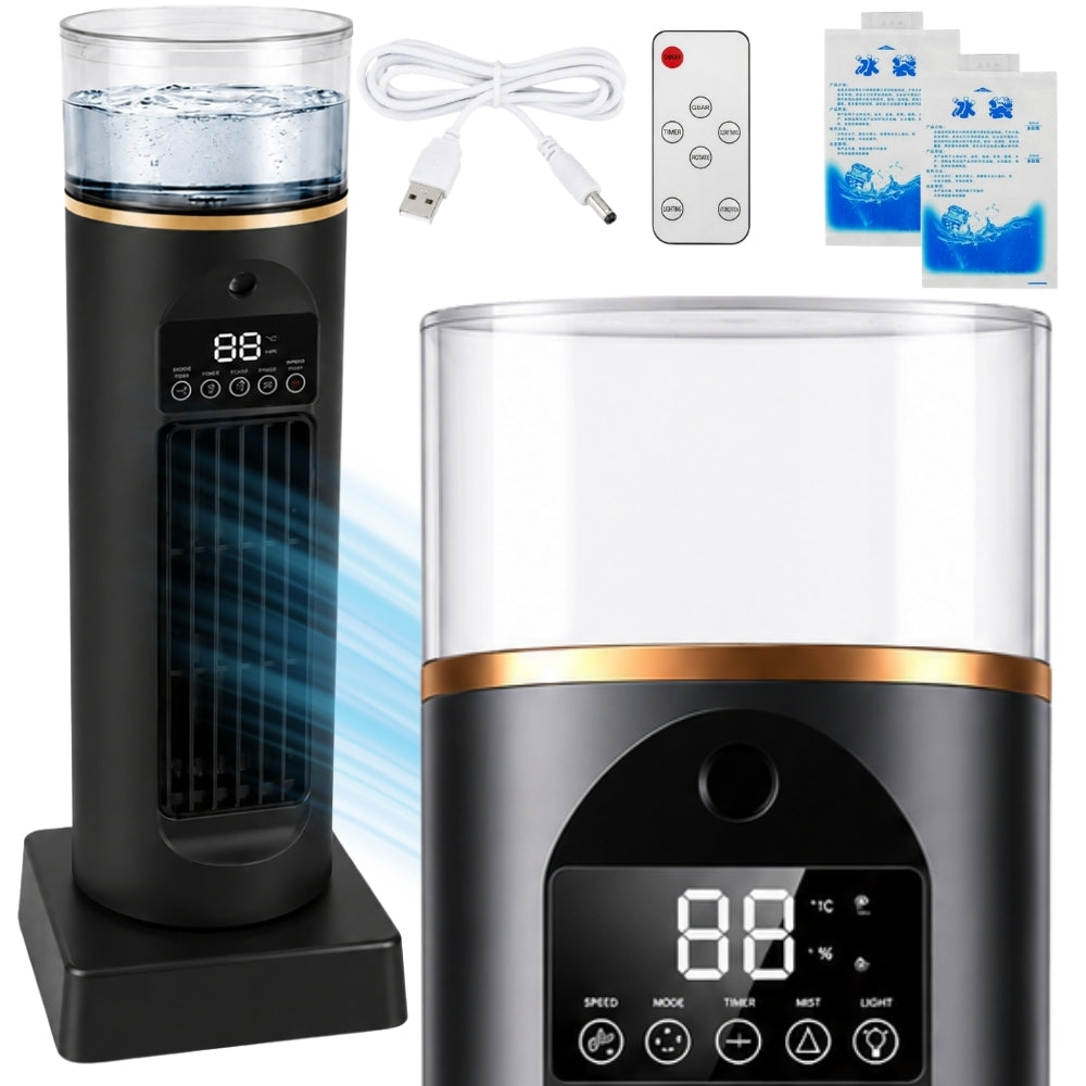 Water Air Conditioner Portable Column Floor Fan Desk Humidifier