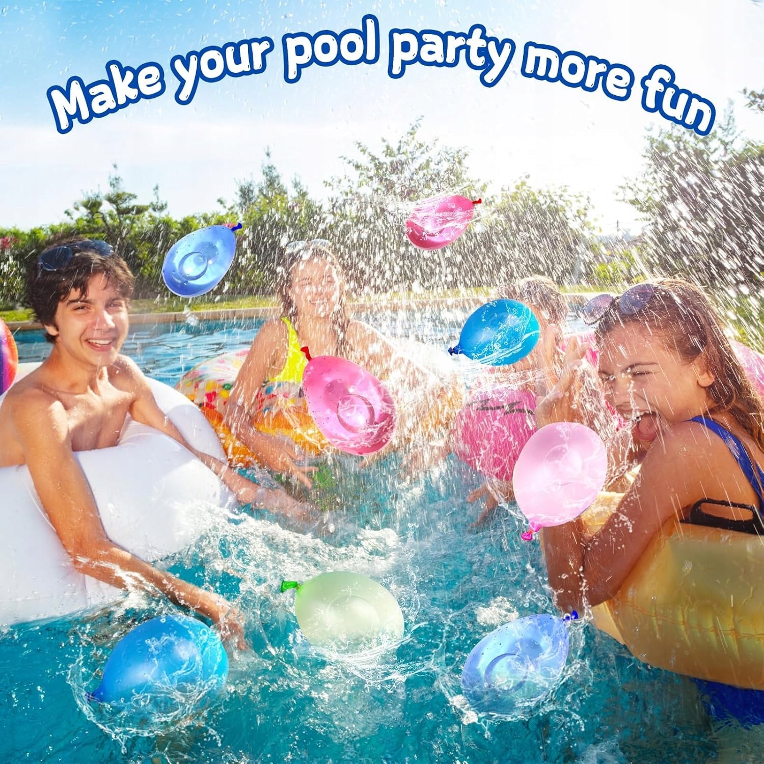 Water Balloons Automatic Water Bombs Self-Closing Thread Set of 555 Brand no brand