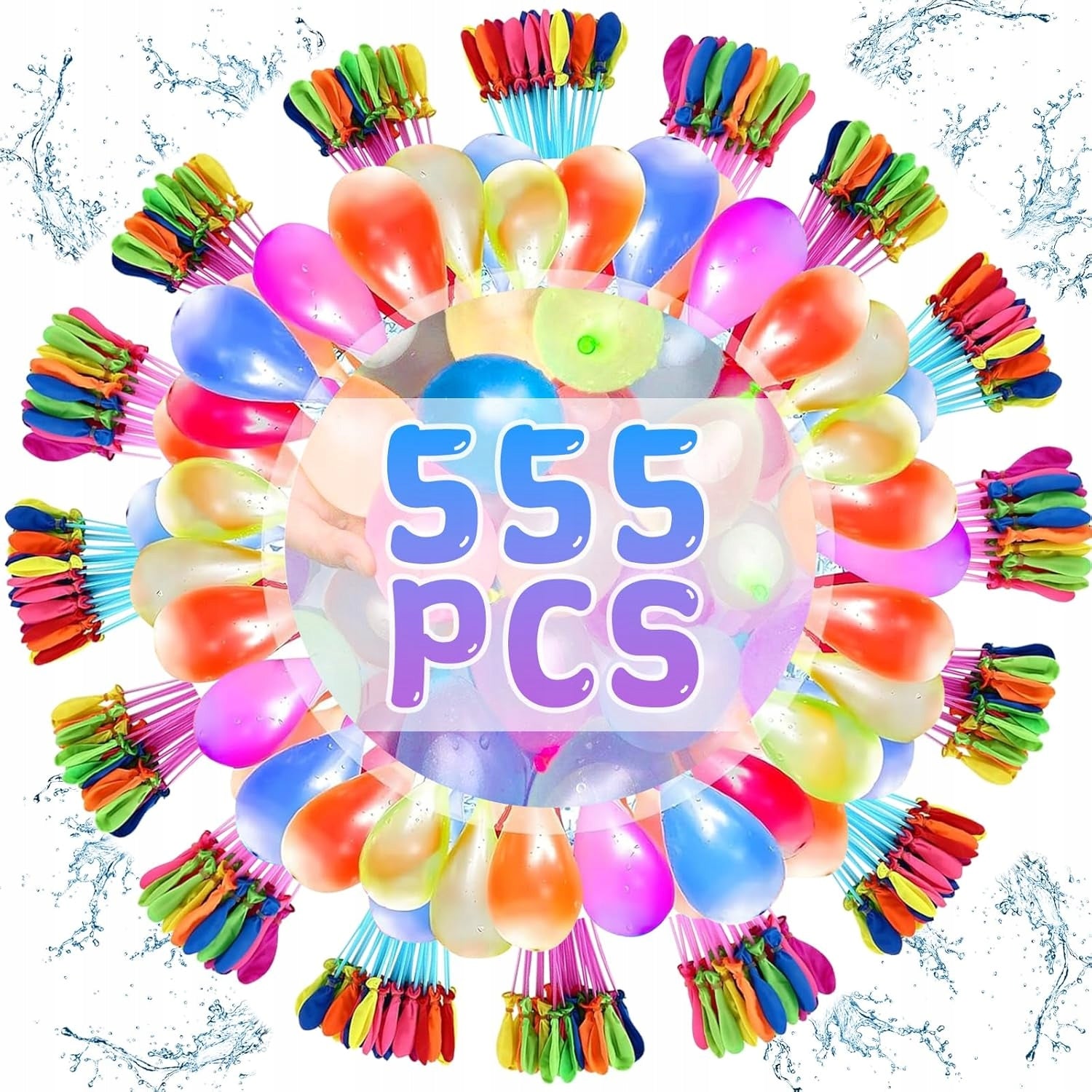 Water Balloons Automatic Water Bombs Self-Closing Thread Set of 555 EAN (GTIN) 5905630393384