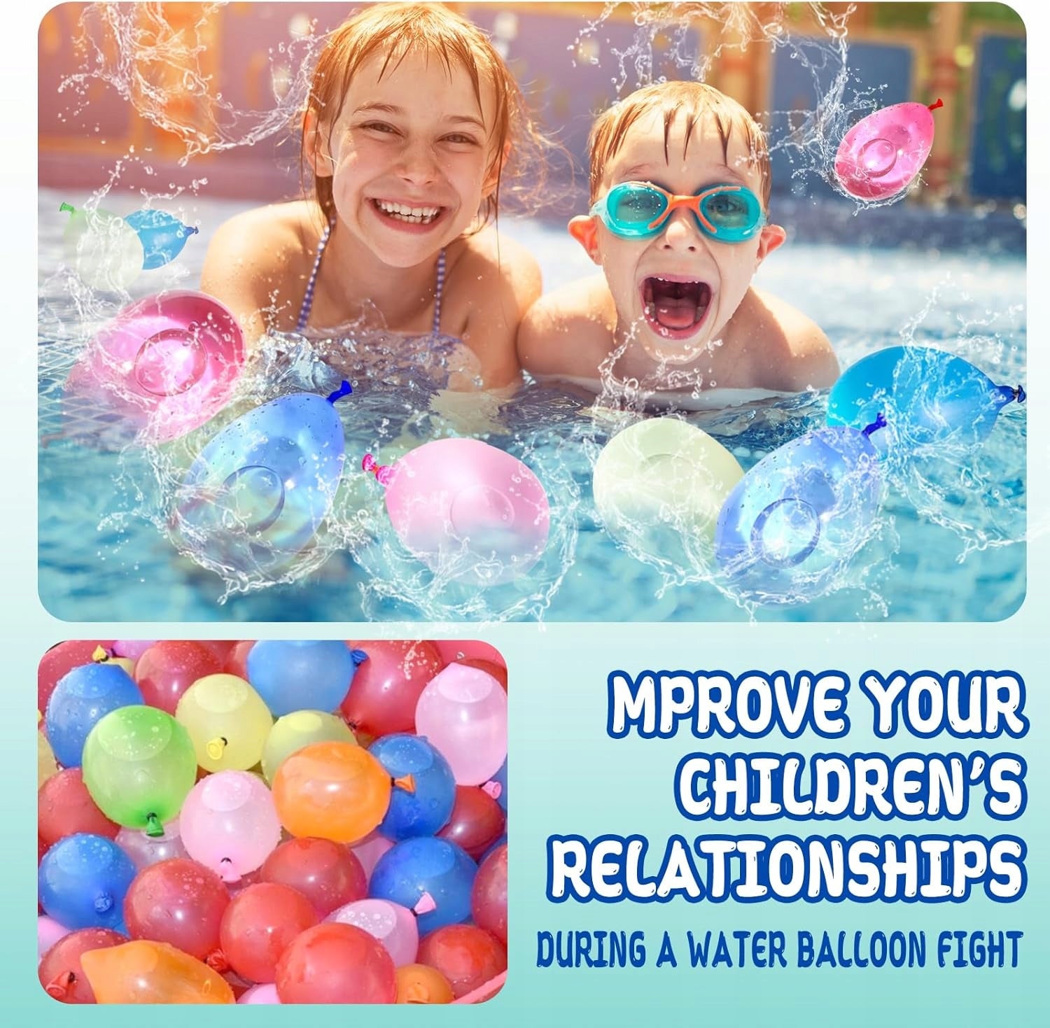 Water Balloons Automatic Water Bombs Self-Closing Thread Set of 555 Manufacturer code Balony na wodę automatyczne bomby