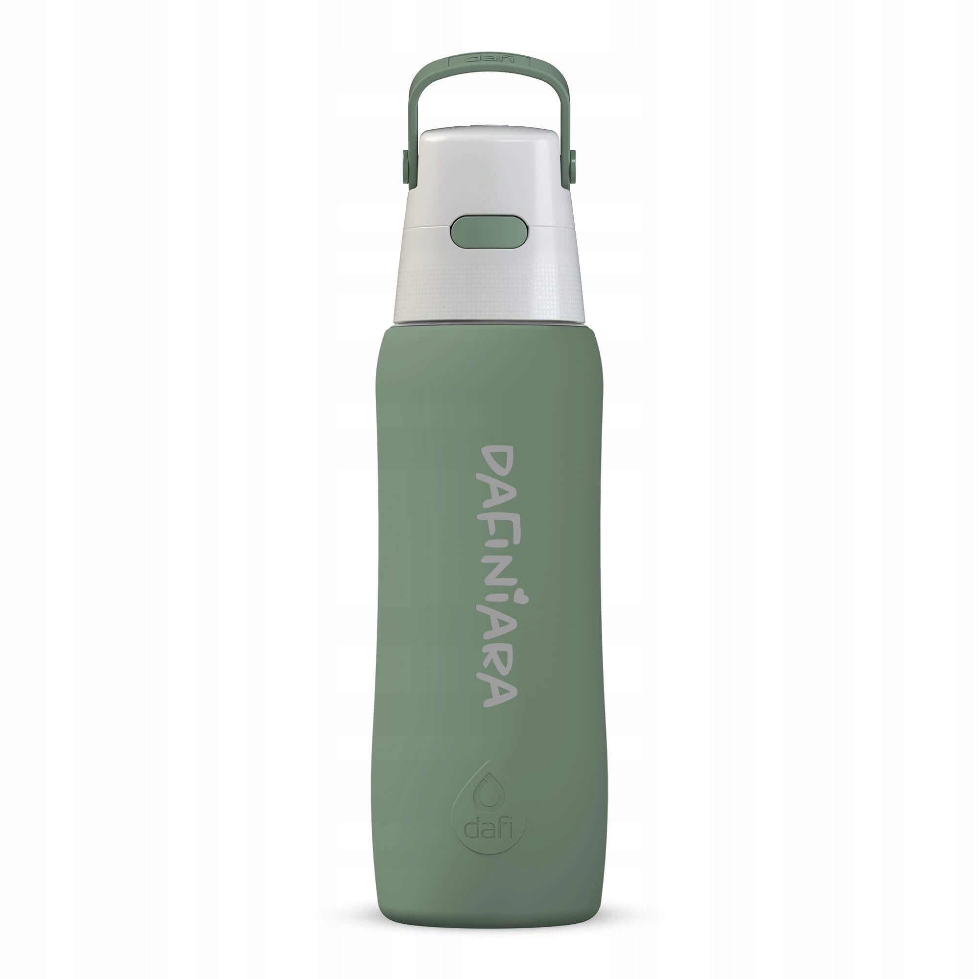 Water Bottle Dafi 0,7l SOLID SiliconeFit DAFINIARA Sage with Tube