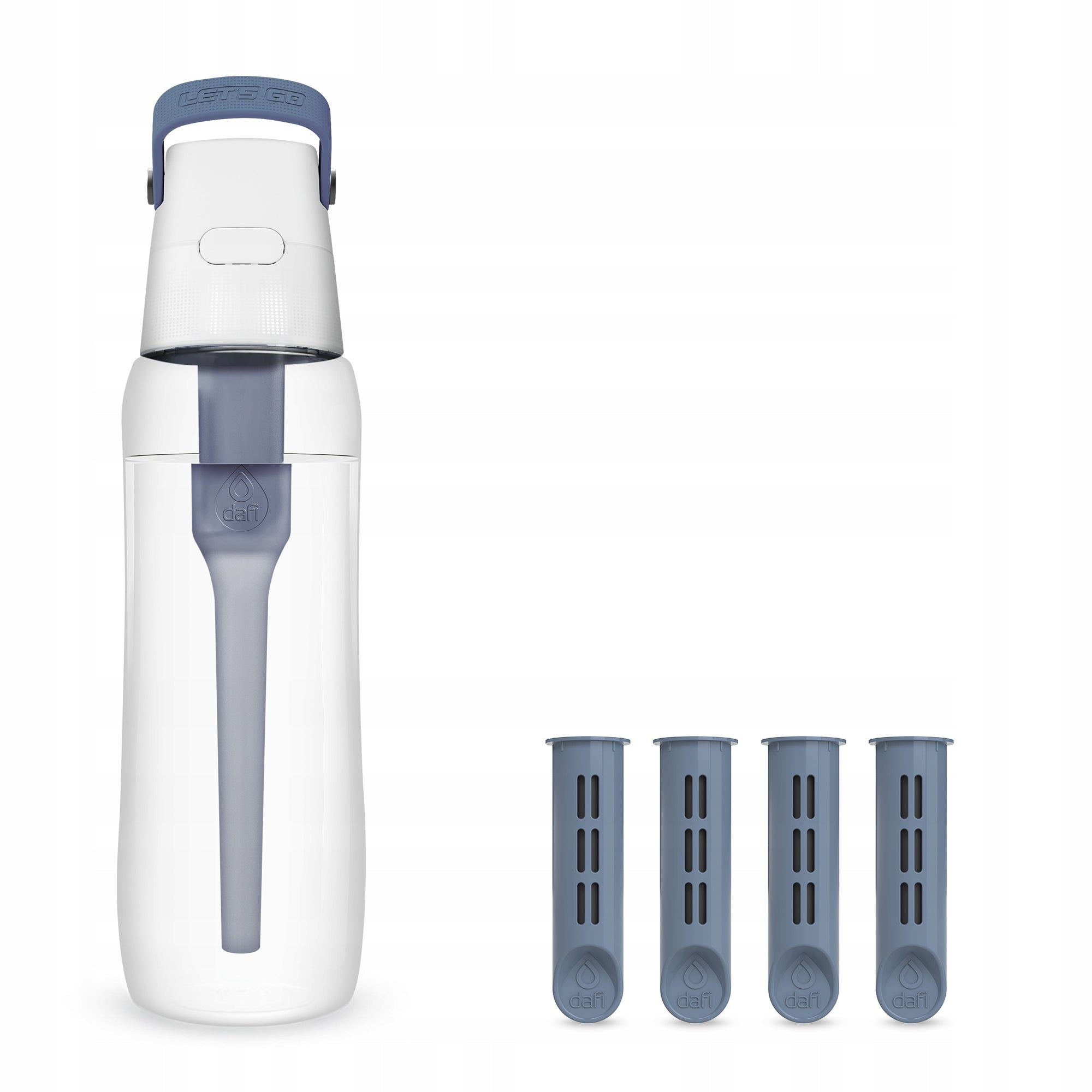 Water Bottle Filtering 0,7l Dafi SOLID Jeans Grey with 4 Filters