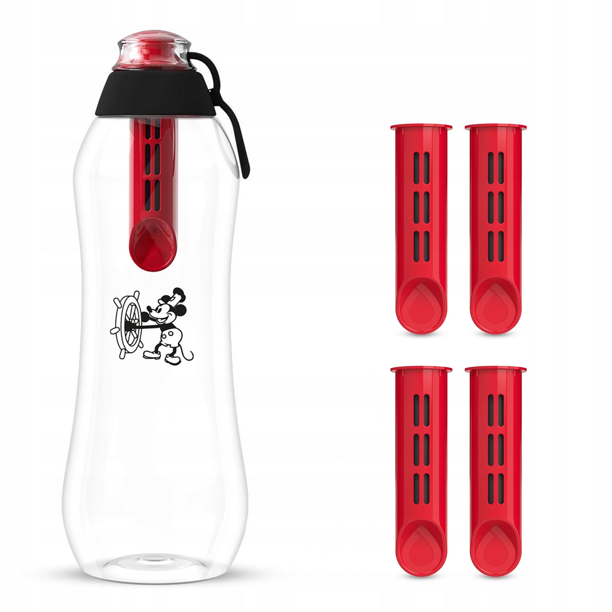 Water Bottle Filtering Dafi 0,7l Iconic Mouse with 5 Carbon Filters