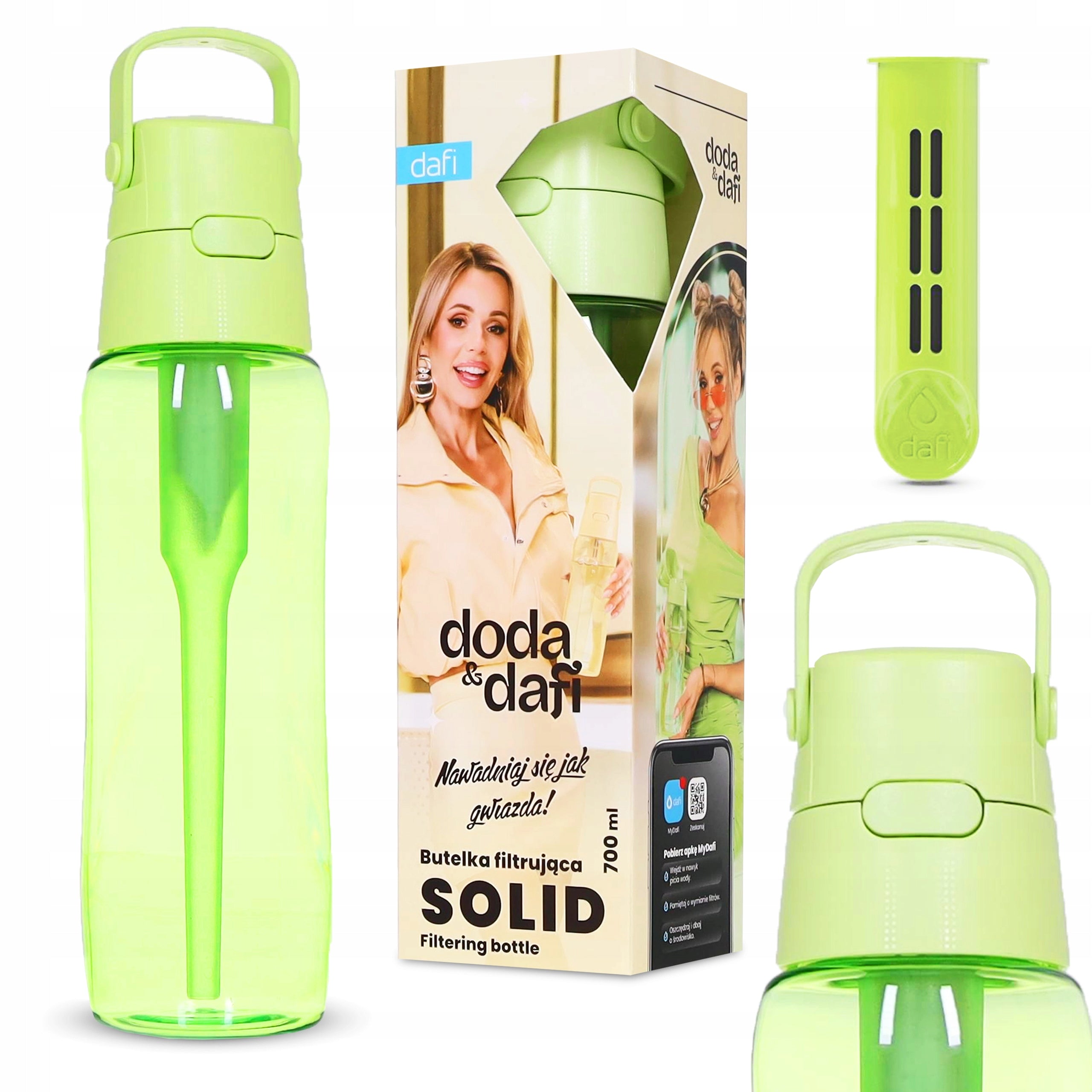 Water Bottle Filtering Dafi Solid DODA 0,7 Pistachio Dyed
