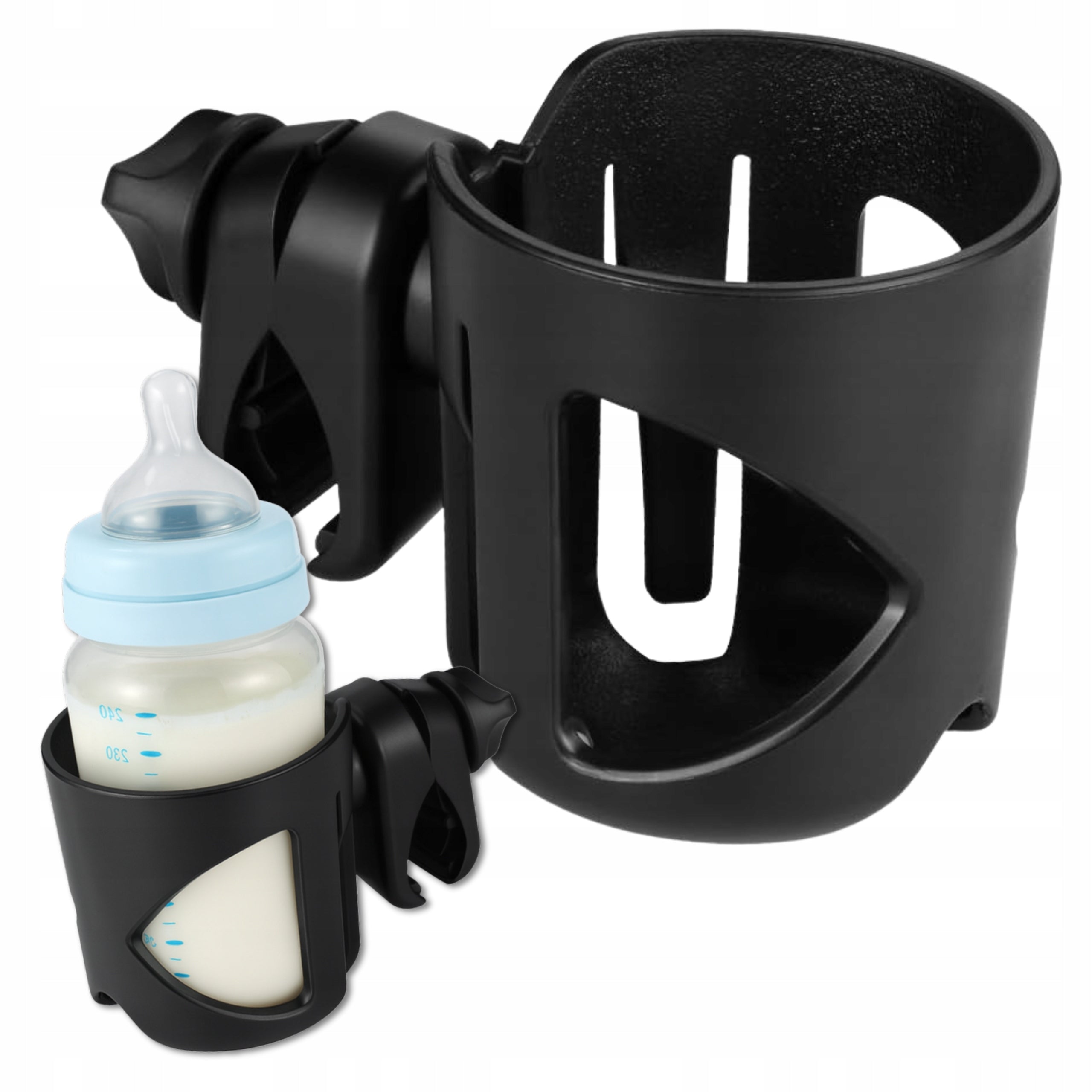 Water Bottle Holder Basket 2in1 Bottle Trolley Mug Black Solid Strong Water Packaging status original