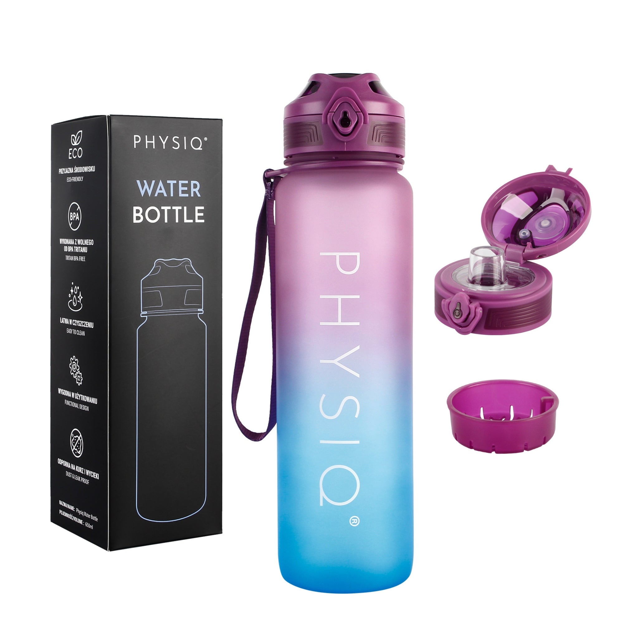 Water Bottle Leakproof Tritan Gym Bottle For School Sport 1000ml